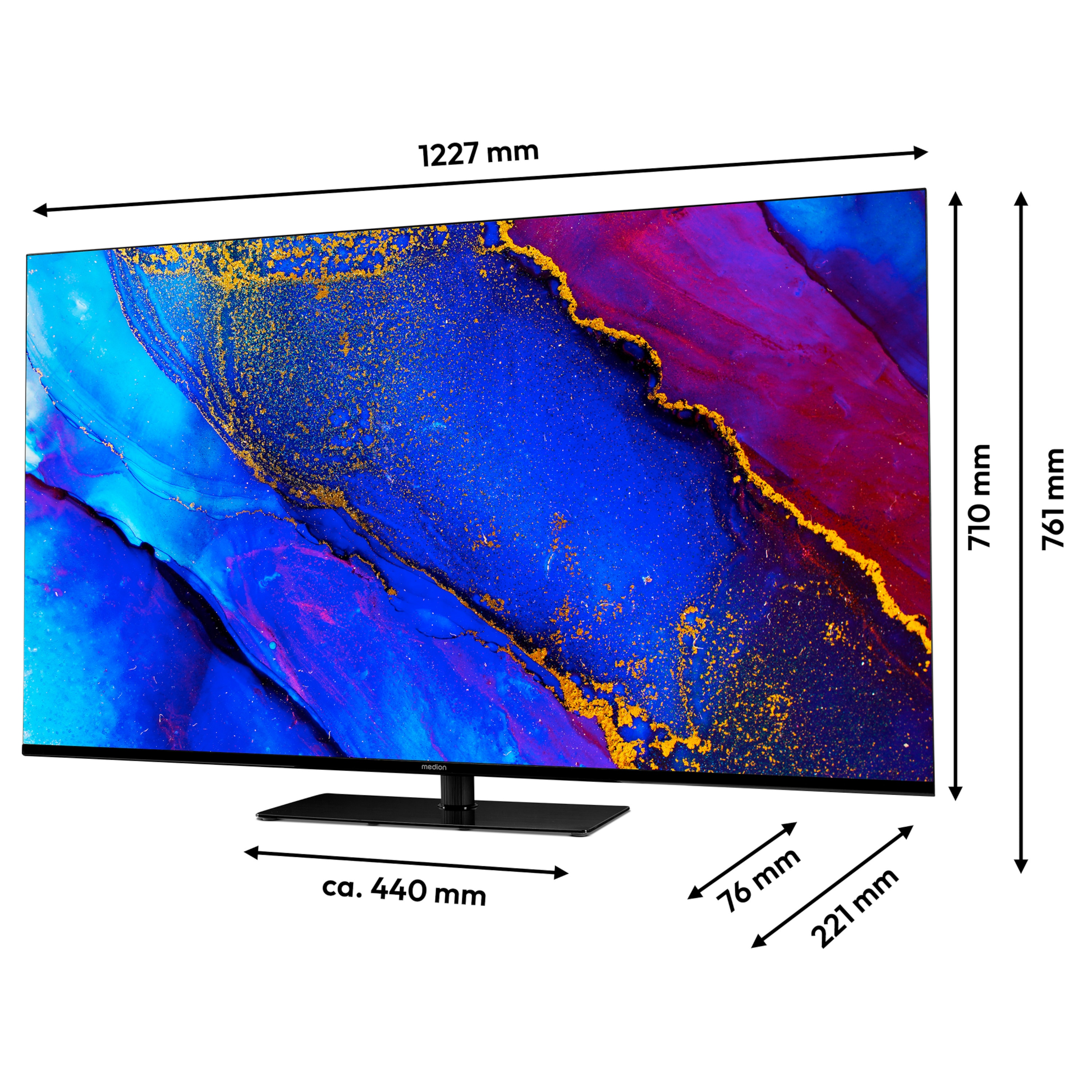 MEDION® LIFE® X8552501 (MD 855300) LCD Smart-TV, 138,8 cm (55'') Ultra HD Display, HDR, Dolby Vision®, MEMC, PVR ready, VIDAA App Store, NETFLIX, Disney+, Paramount+ & Amazon Prime Video App, Bluetooth®, DTS X, Dolby Atmos®, HD Triple Tuner