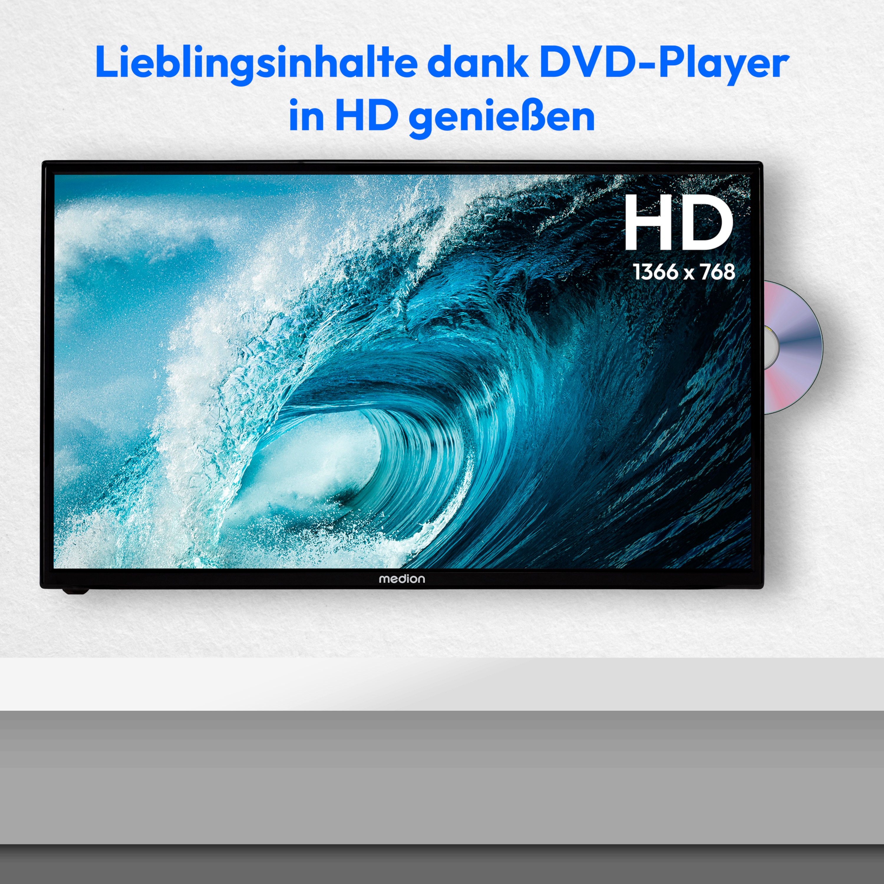 MEDION® LIFE® E8322501 (MD 832001) HD TV, 80 cm (32''), HD Triple Tuner, integrierter DVD-Player, integrierter Mediaplayer, CI+ Schnittstelle