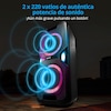 MEDION® LIFE® P67038 Partylautsprecher, PLL-UKW Radio, Bluetooth® 5.0, satter Sound, verschiedene Lichteffekte, X-Bass Bassanhebung, inkl. Mikrofon, 2 x 22 W RMS Ausgangsleistung