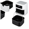 MEDION® LIFE® E40 XL Heißluftfritteuse MD 11740, 100 Rezepte in der Life+ App, ölfreies Frittieren, 9 Automatikprogramme, 5,2 L Korbvolumen