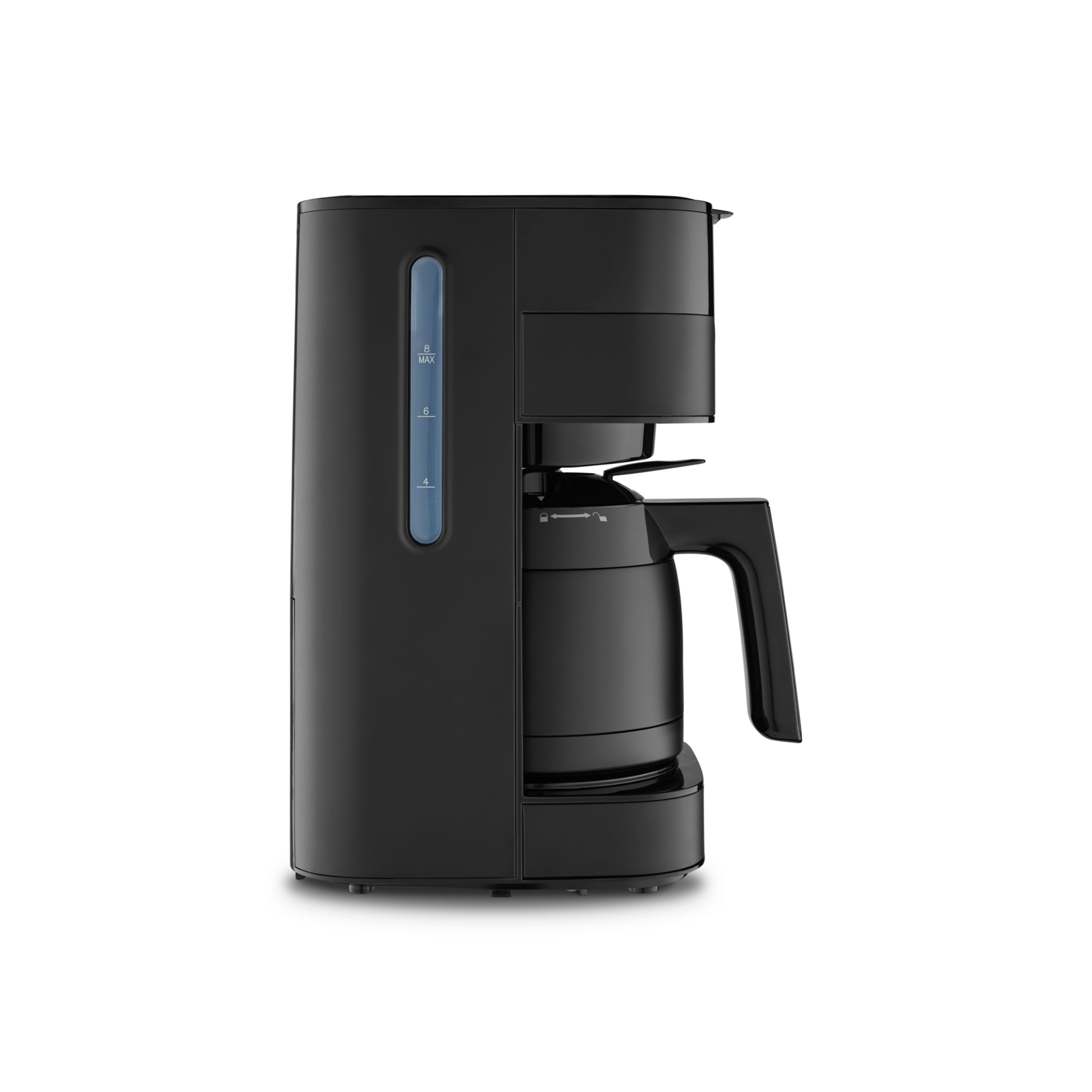 MEDION® LIFE® Kaffeemaschine mit Thermoskanne MD 18458, Timer-Funktion, Tropf-Stopp, 900 Watt, 1,1 Liter Fassungsvermögen, Aromawahlschalter
