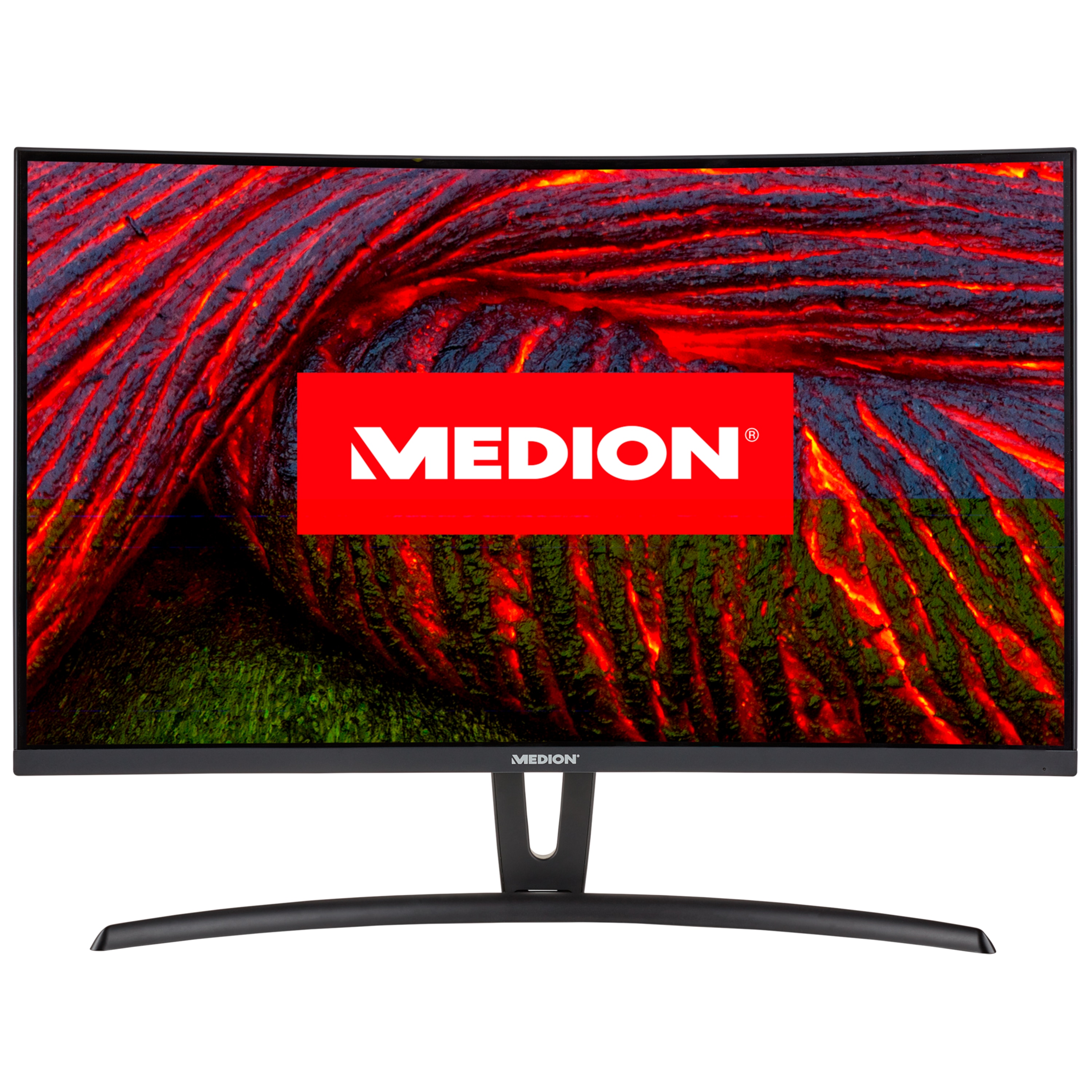 MEDION P52720 Curved Monitor – 27 Zoll, Full HD, Integrierte Lautsprecher, HDMI, DVI-D, VGA