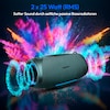 MEDION® LIFE® P61762 Tragbarer Bluetooth® Lautsprecher L, Dual Illuminated & Lightstrip (RGB-Lichteffekte), Bluetooth® 5.3, integrierter Akku mit bis zu 47 Stunden Laufzeit, robustes & mobiles Design, 2 x 25 W RMS