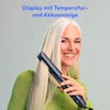 MEDION® LIFE HS2 kabelloses Glätteisen, flexible Keramik-/Turmalin Heizplatten mit Temperatursensor, Display mit Temperatur- und Akkuanzeige, 5 regelbare Hitzestufen (165° - 210°)