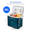 MEDION® LIFE® Thermoelektrische Kühlbox MD 10735, Kühl- und Warmhaltefunktion, 25 L Kapazität, 12V-, 230V- und USB-Anschlüsse zur Stromversorgung