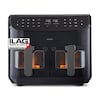 MEDION® LIFE® P20 XXL Twin Doppelzonen-Heißluftfritteuse MD 11760, 100 Rezepte in der Life+ App, 2 separate Garzonen, 10 Automatikprogramme, 8,7 L Gesamt-Nutzinhalt, 2.600 Watt, Temperatur einstellbar bis 200 °C