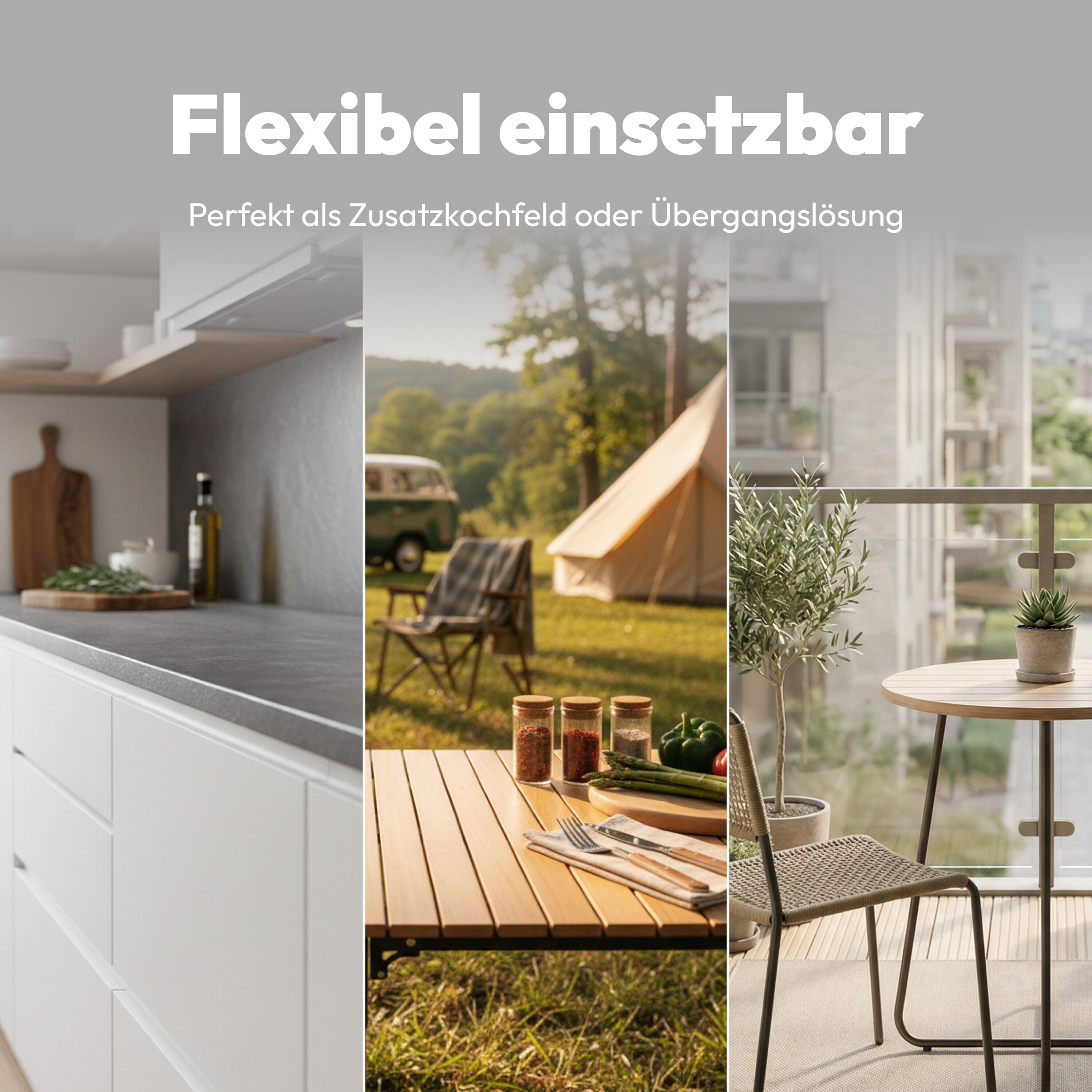 MEDION® Induktionskochplatte MD 100090, extra flach, 2100 Watt Induktionsleistung, 8 Automatikprogramme, LED Display, automatische Topferkennung