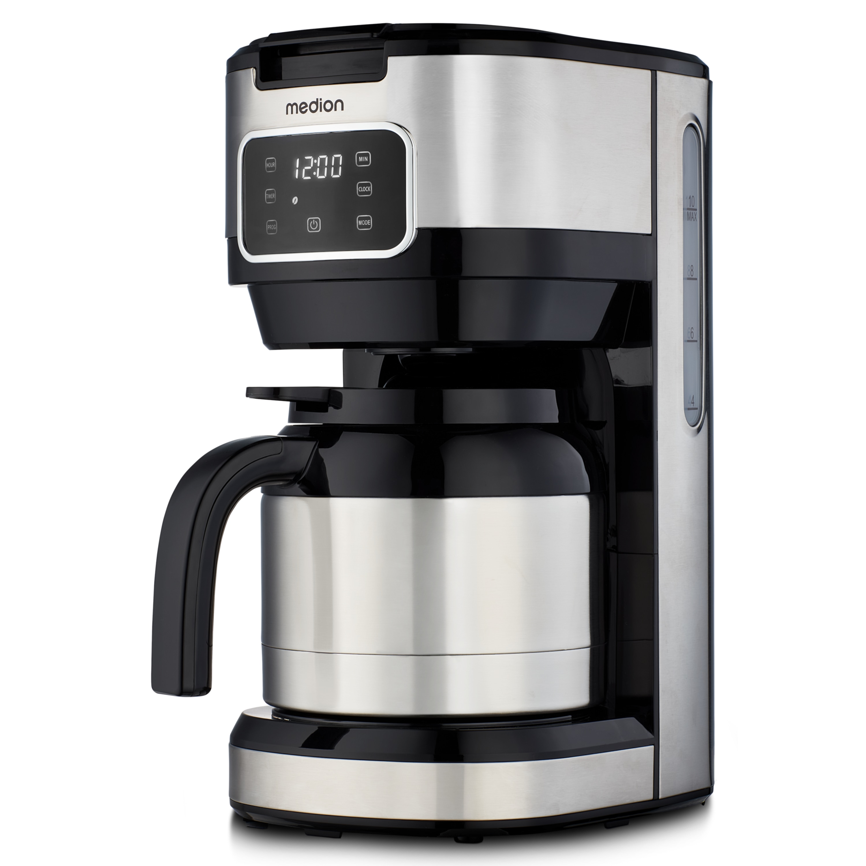 MEDION® LIFE Kaffeemaschine mit Thermoskanne MD11019, 900 Watt Leistung, bis zu 10 Tassen, Timer-Funktion, Touch-Sensir-Bedienfeld
