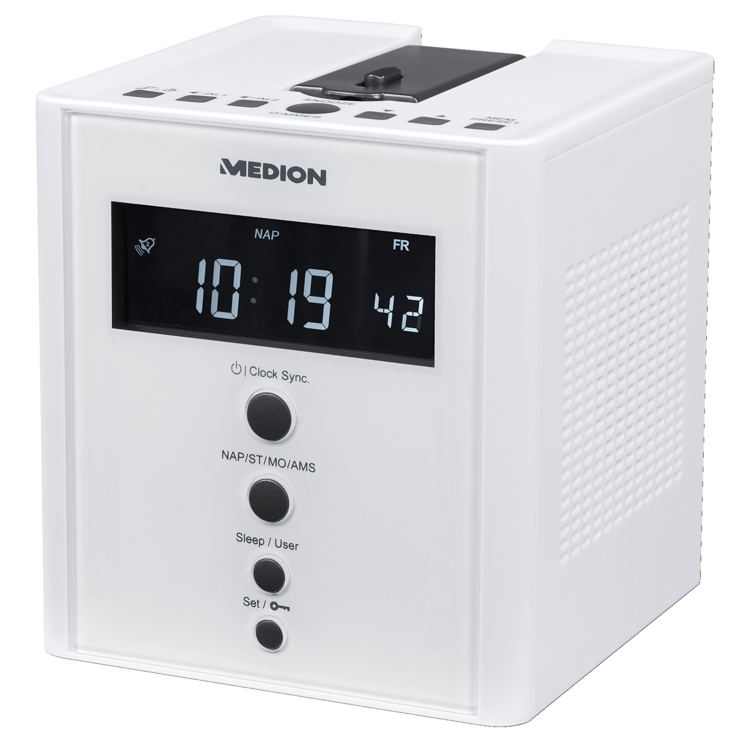 MEDION® LIFE® E66395 Projektions Uhrenradio, Projektion der Uhrzeit auf Wände oder Decken, PLL