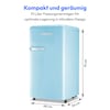 MEDION® LIFE® Retro-Kühlschrank MD 37800, 91 Liter Kühlraum, 38 dB, höhenverstellbare Füße, Energieverbrauch: 85 kWH/Jahr