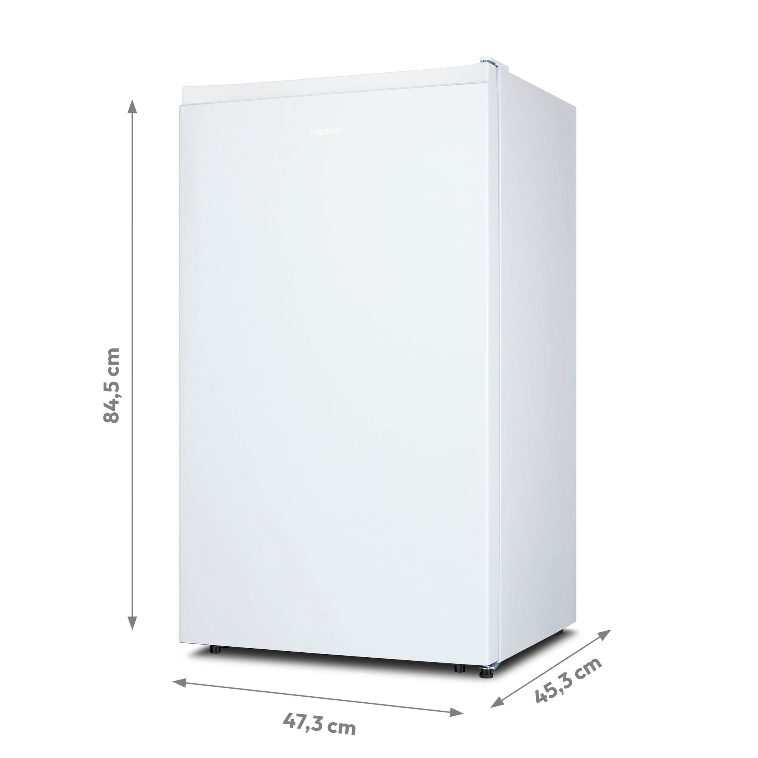 MEDION® LIFE® Kühlschrank MD 37767, 92 L Nutzinhalt, 40 dB, Stufenlose Temperaturreglung, Höhenverstellbare Füße, Energieeffizienzsklasse E