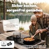 MEDION® Life IC20D Induktionskochplatte (MD 100091), extra flach, 3500 Watt Induktionsleistung, 2 Kochplatten mit je 8 Automatikprogrammen und DIY, LED Display mit Touchbedienung, Nahtlose Kristallglas-Oberfläche