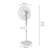 MEDION® LIFE P21 SF Standventilator mit Fernbedienung (MD 12069), 3 Geschwindigkeitsstufen, 3 Modi, verstellbare Höhe, 85° horizontale Oszillation, Timerfunktion