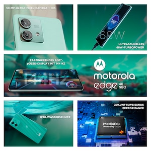 MOTOROLA edge 40 Neo, 256 GB, Soothing Sea