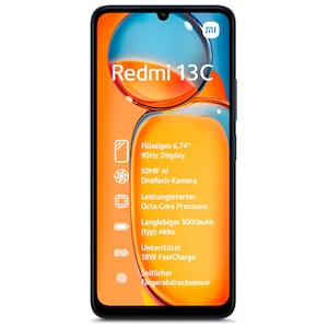 XIAOMI Redmi 13C, 128 GB, Midnight Black