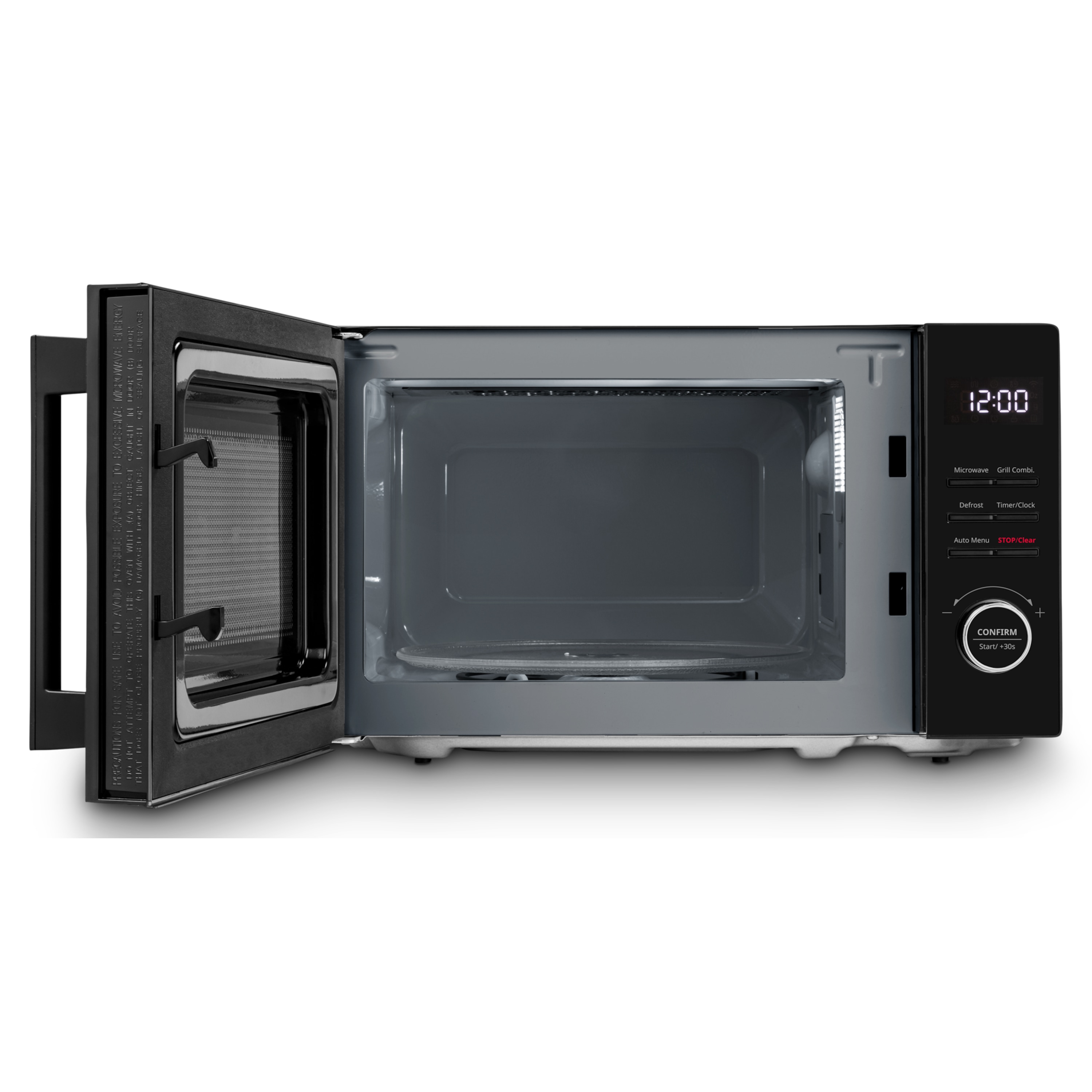 MEDION® LIFE® 2 in 1 Mikrowelle MD12021, 800 Watt Mikrowellenleistung, 1000 Watt Grillleistung, 9 Automatikprogramme, 20 L Kapazität, 5 Leistungsstufen, digitaler 95 min. Timer, Auftaufunktion