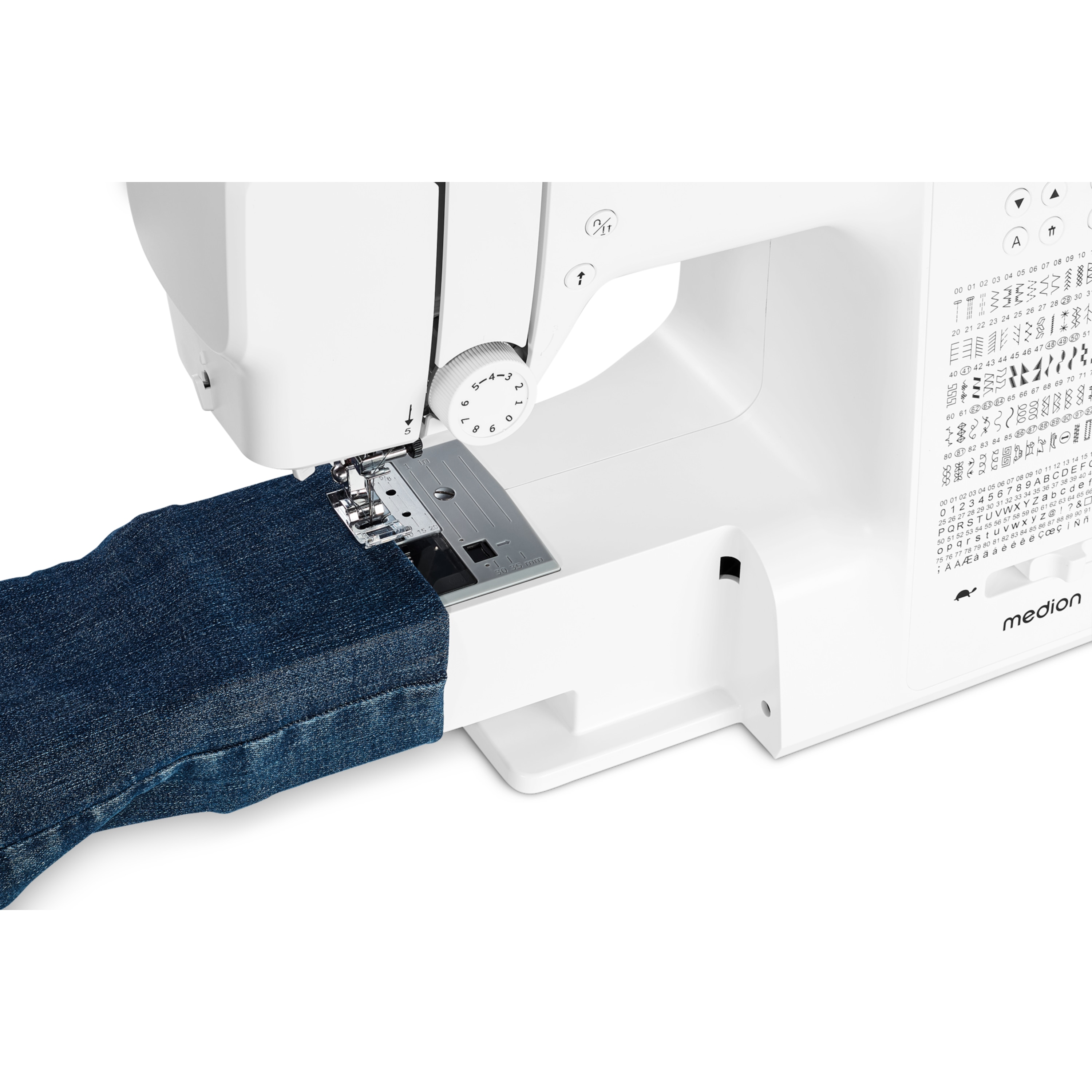 MEDION® LIFE® Digitale Nähmaschine SD36 (MD11881), einstellbare Stichlänge und Stichbreite, 270 Stichmuster, Integriertes Zubehörfach, 36 Watt Motorleistung