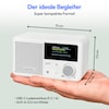 MEDION® LIFE® S66822 Tragbares DAB+ Radio, Farb-TFT Display 3,73 cm (1,47''), DAB+/UKW-Radio (je 40 Senderspeicher), Bluetooth® 5.3, integrierter Akku, extra kompakt, 2 W RMS