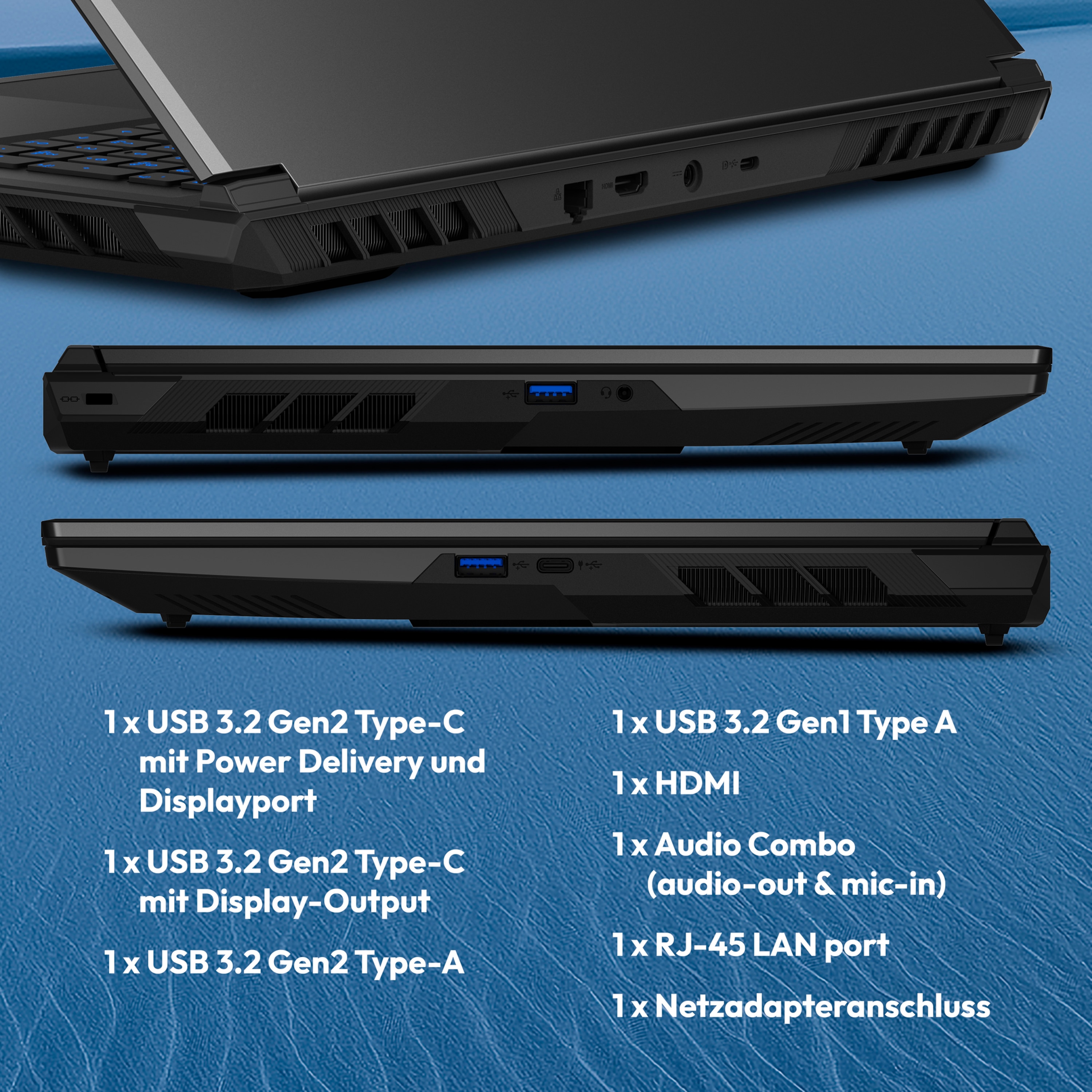 MEDION® ERAZER Defender 17 P10 Core Gaming Laptop, Intel® Core™ i9-14900HX, Windows 11 Home, 43,8 cm (17,3") FHD Display mit 144 Hz, NVIDIA® GeForce RTX™ 5060, 1 TB SSD, 16 GB RAM