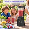 MEDION® LIFE® Standmixer MD 100105, 900 Watt (neue GS Norm), 1,75 Liter Glasbehälter, 4 Automatikprogramme, LED-Display, stufenlose Geschwindigkeitsregelung, To-go-Flasche