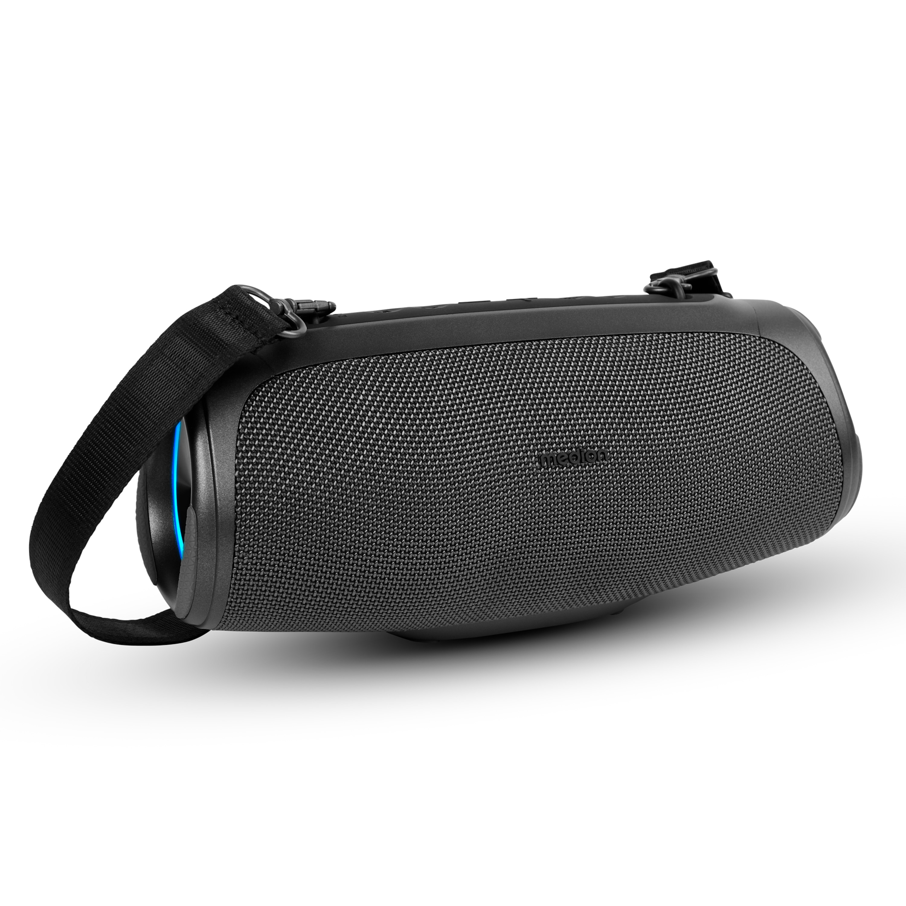 MEDION® LIFE® P61746 Tragbarer Bluetooth® Lautsprecher M, Dual Illuminated (RGB-Lichteffekte), Bluetooth® 5.3, integrierter Akku mit bis zu 42 Stunden Laufzeit, robustes & mobiles Design, 2 x 15 W RMS
