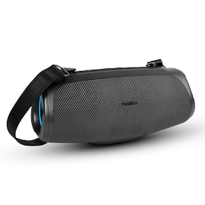 MEDION® LIFE P61746 Tragbarer Bluetooth® Lautsprecher M anthrazit, Dual Illuminated (RGB-Lichteffekte), Bluetooth® 5.3, integrierter Akku mit bis zu 45 Stunden Laufzeit, robustes & mobiles Design, 2 x 15 W RMS