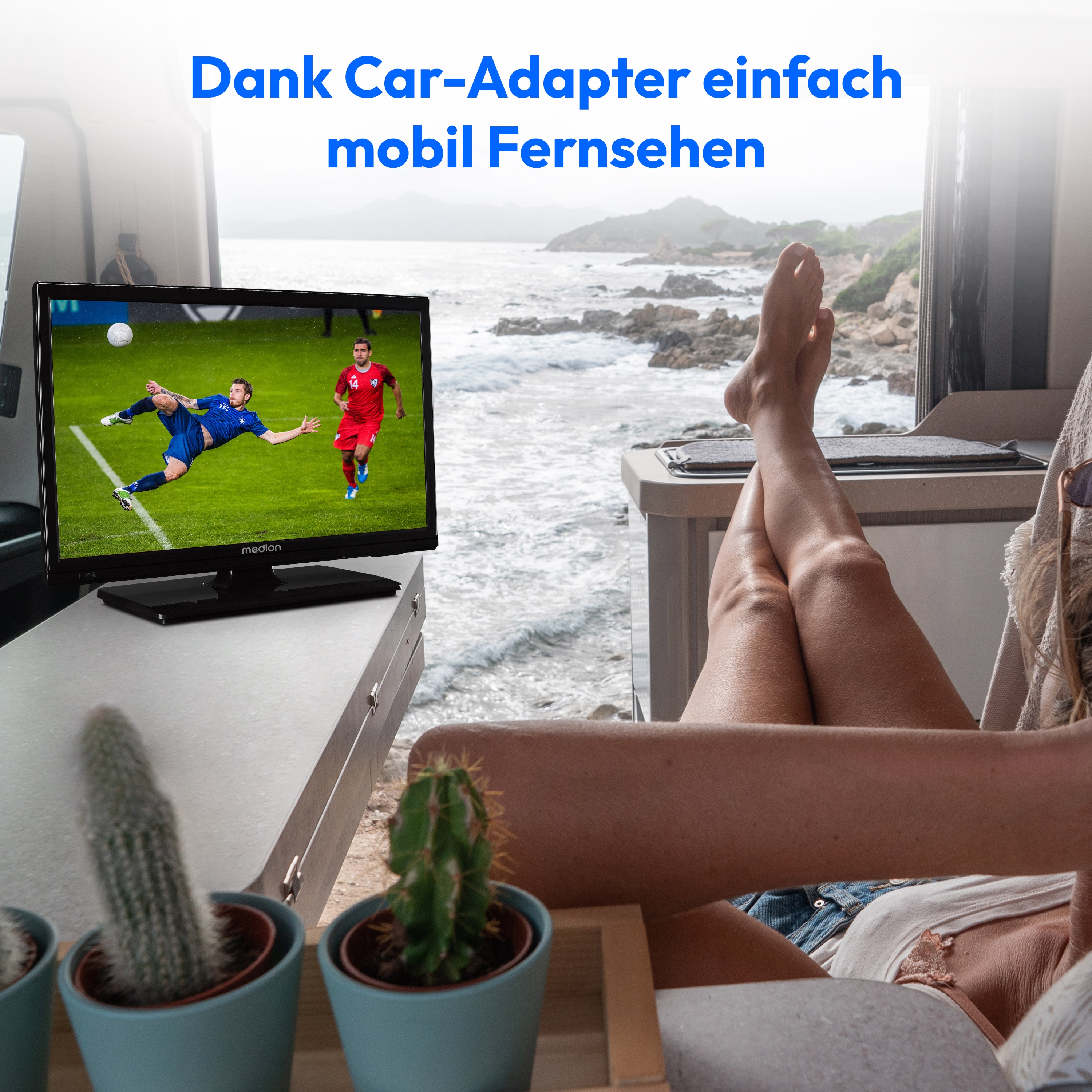MEDION® LIFE E8192501 (MD 819001) Fernseher, 47 cm (19'') LCD-TV, HD Triple Tuner, integrierter DVD-Player, Car-Adapter, CI+ Schnittstelle