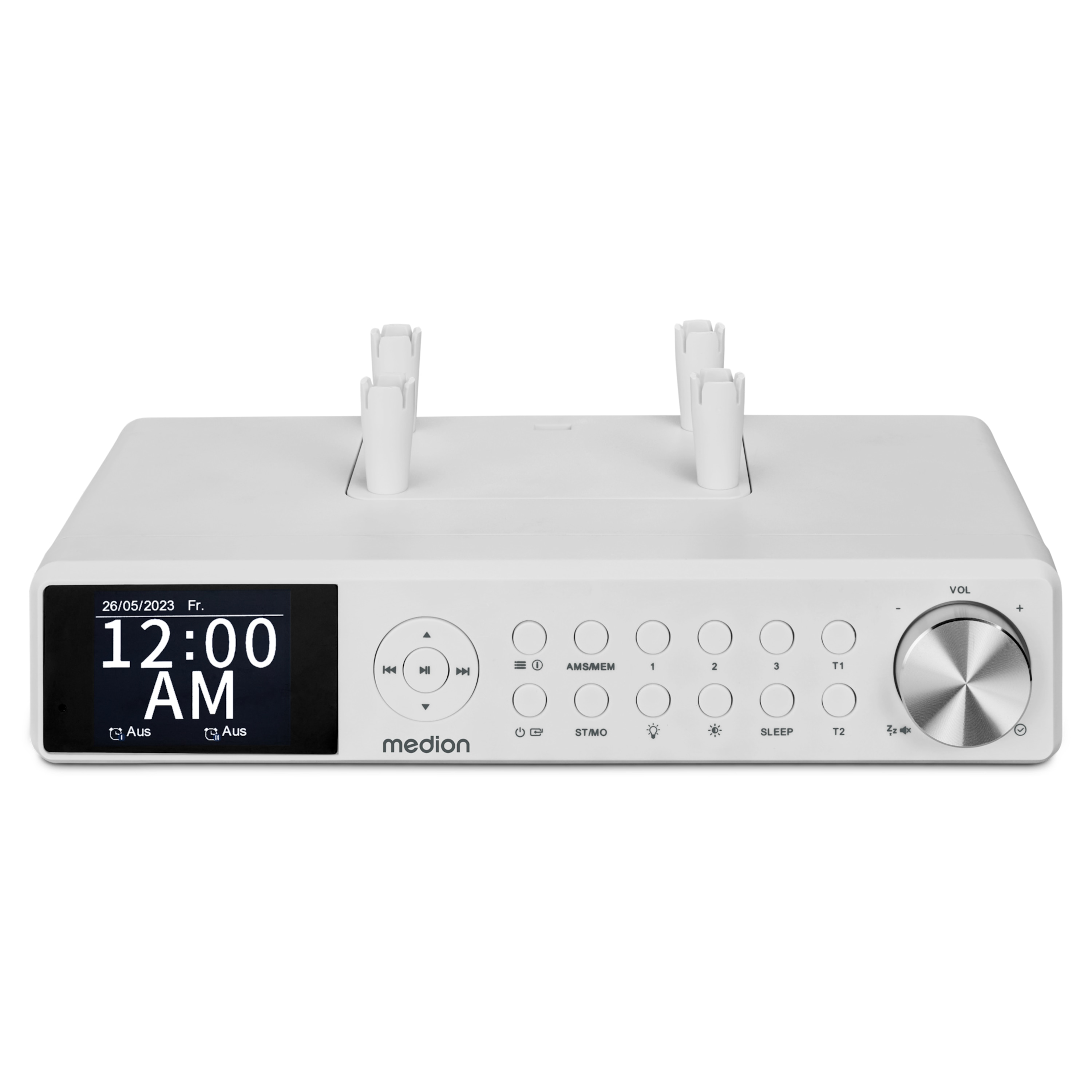 MEDION® LIFE® P66750 DAB+ Premium Küchenradio, 6,1 cm (2,4'') TFT-Farbdisplay, DAB+/PLL-UKW Radio, Bluetooth® 5.0, LED-Beleuchtung, 2 x 3 W RMS
