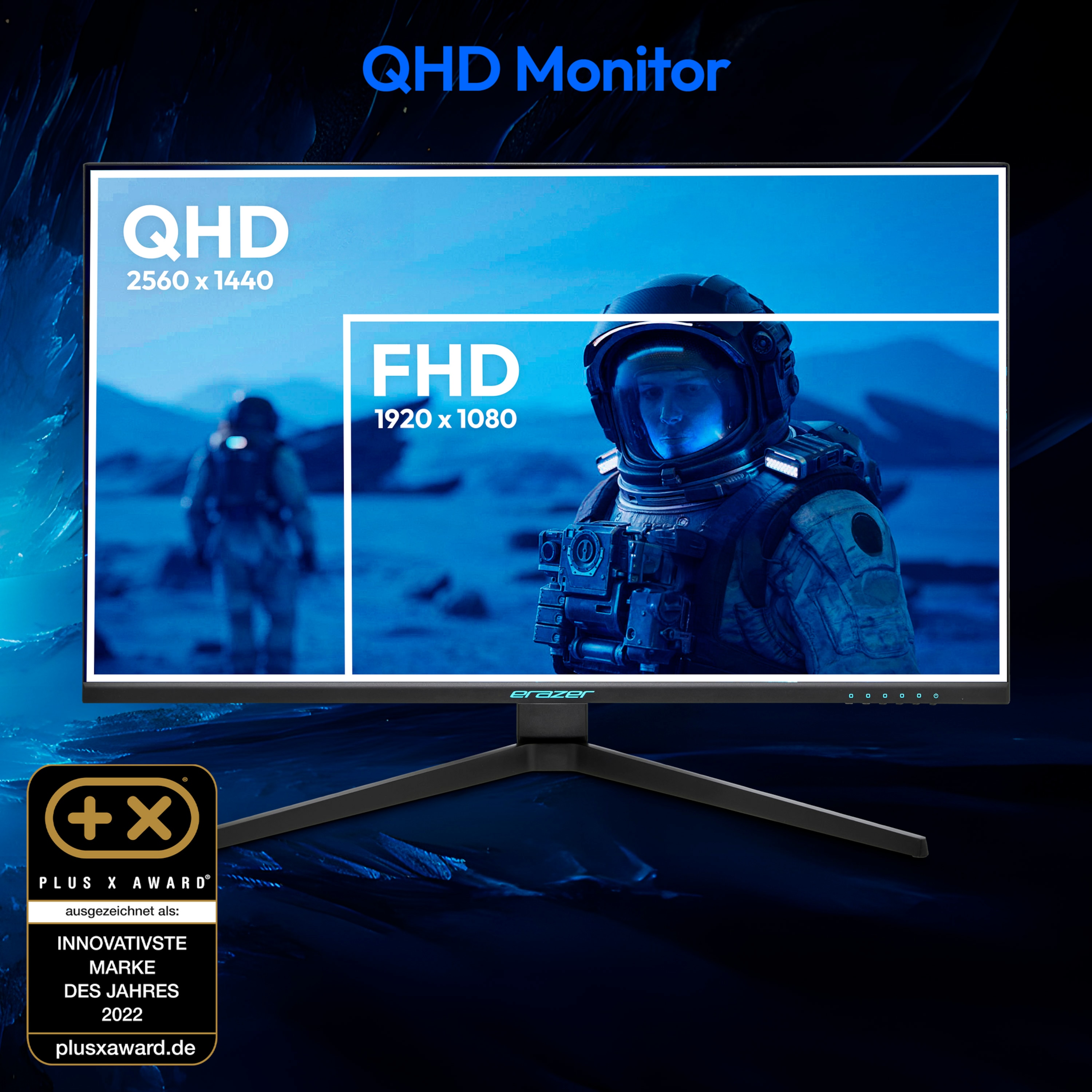 MEDION® ERAZER® Spectator X50 (MD 21732), QHD Monitor, 80 cm (32''), QHD Display, 165Hz, HDR10, HDMI® Anschluss und DisplayPort