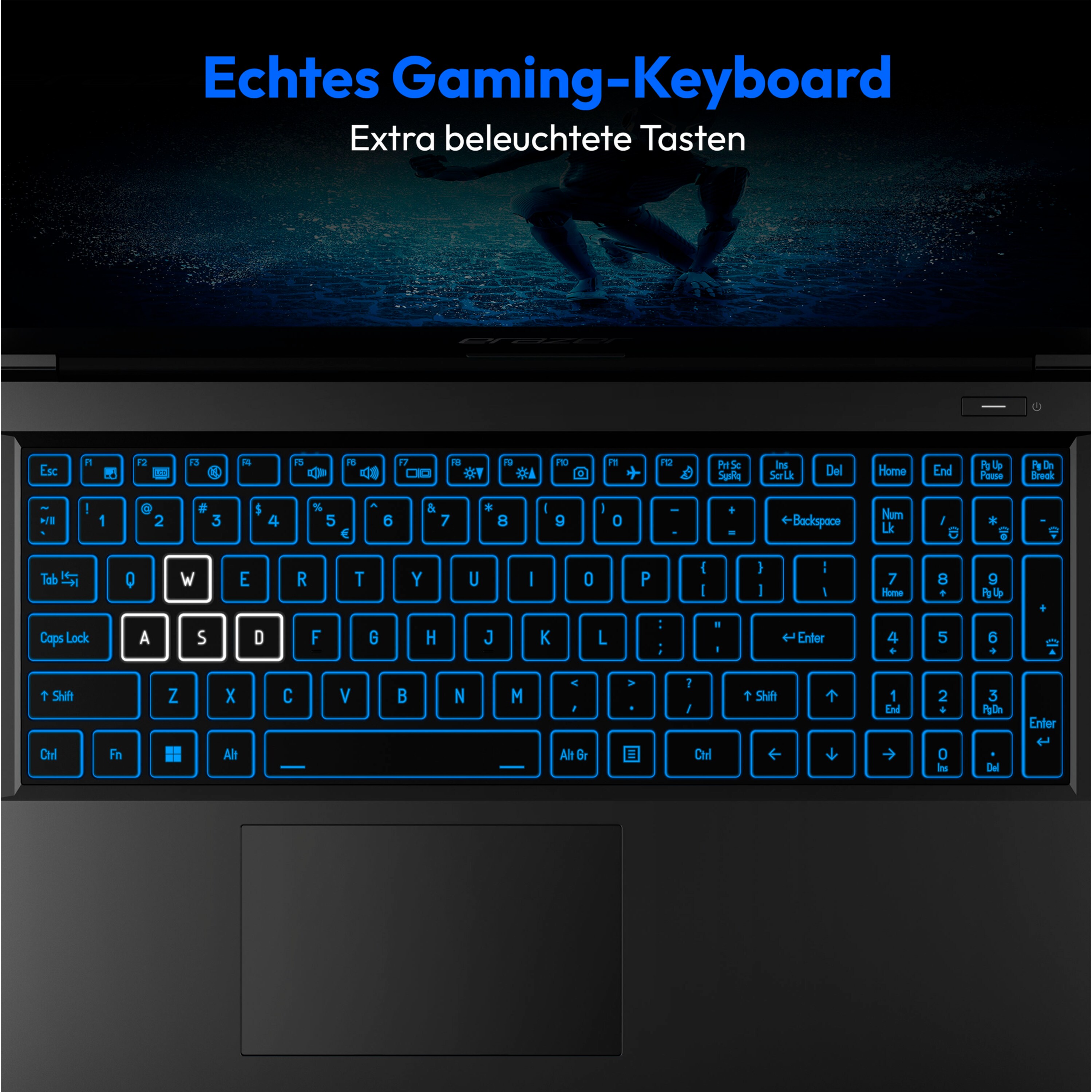 MEDION® ERAZER Deputy P60 Core Gaming Laptop, Intel® Core™ i7-13620H, Windows 11 Home, 39,6 cm (15,6'') FHD Display mit 144 Hz, NVIDIA® GeForce RTX™ 4070, 1 TB SSD, 16 GB RAM