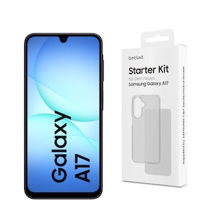 SAMSUNG Galaxy A17 LTE, 128 GB, Black (SM-A175F/DSB) + Beclad Starter Kit für Samsung Galaxy A17