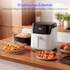 MEDION® LIFE Heißluftfritteuse MD100056, 7,2 L Gesamtvolumen, 10 Automatikprogramme, Edelstahl-Heizelement, digitales Sensor-Touch-Display, Temperatur 40–200 °C, ILAG SP-800 Beschichtung