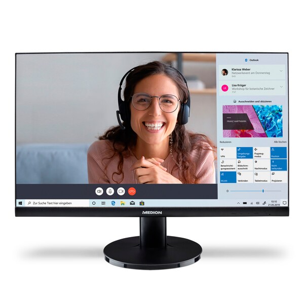 MEDION AKOYA® P52408 | breedbeeldmonitor | 60,5 cm (24 inch) | Full HD-beeldscherm | HDMI en randloos ontwerp