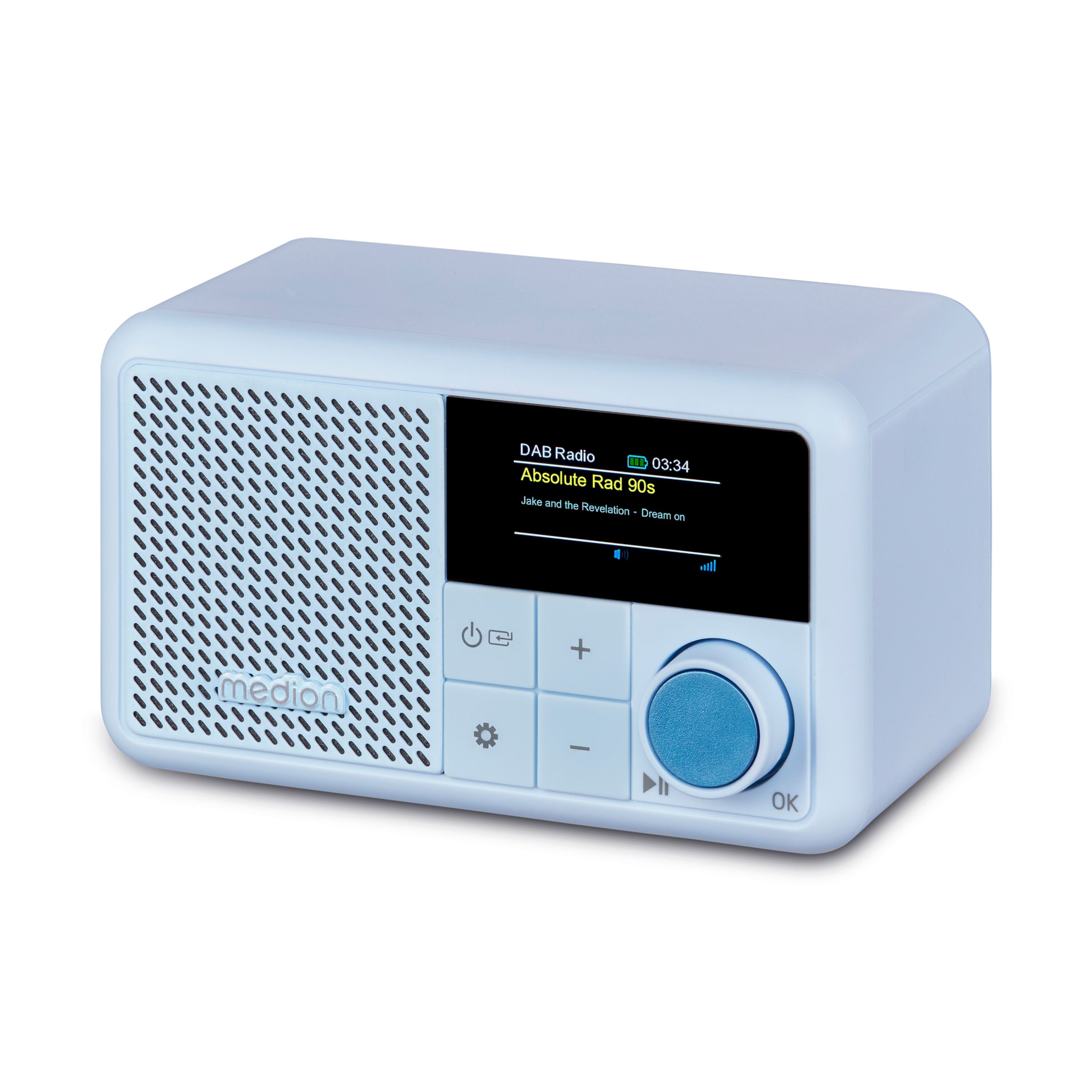 MEDION® LIFE® S66822 Tragbares DAB+ Radio, Farb-TFT Display 3,73 cm (1,47''), DAB+/UKW-Radio (je 40 Senderspeicher), Bluetooth® 5.3, integrierter Akku, extra kompakt, 2 W RMS
