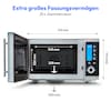 MEDION® LIFE® 4in1 Mikrowelle MD 15501, Kombination aus Mikrowelle, Ofen und Doppelgrill, 10 Automatikprogramme, 25 L Garinnenraum