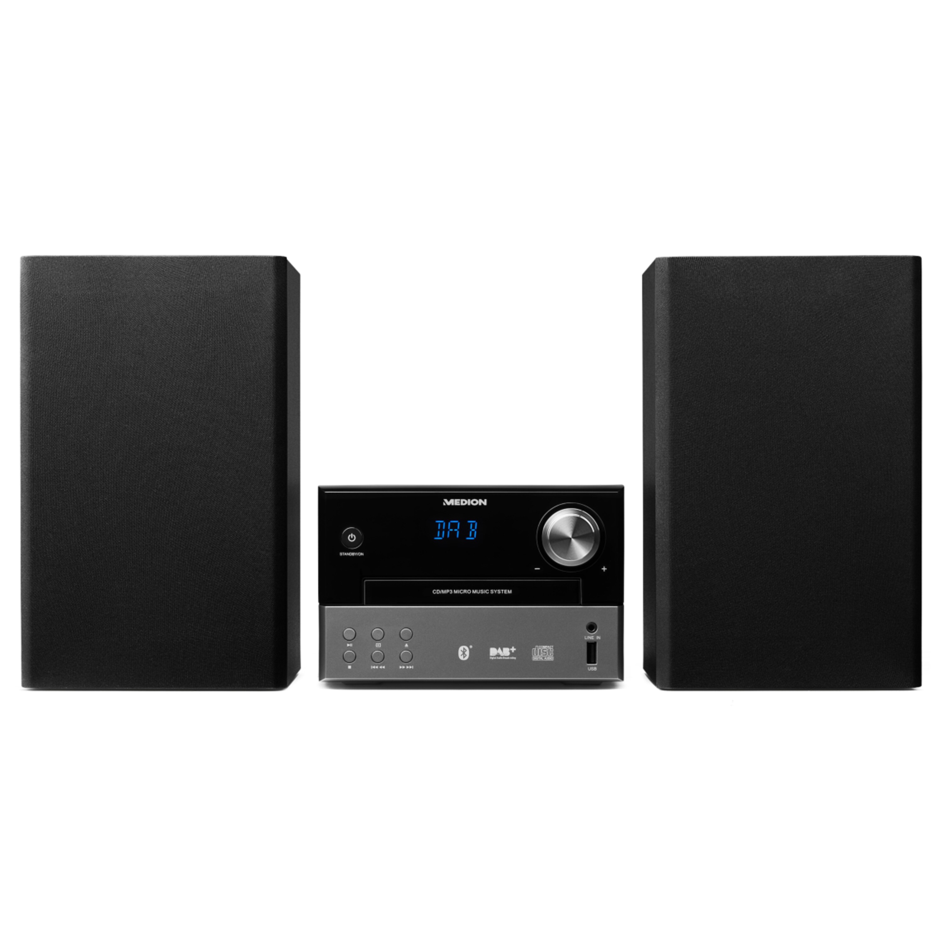 MEDION® LIFE® P64190 Mikro Audio System mit DAB+ und Bluetooth, CD/MP3