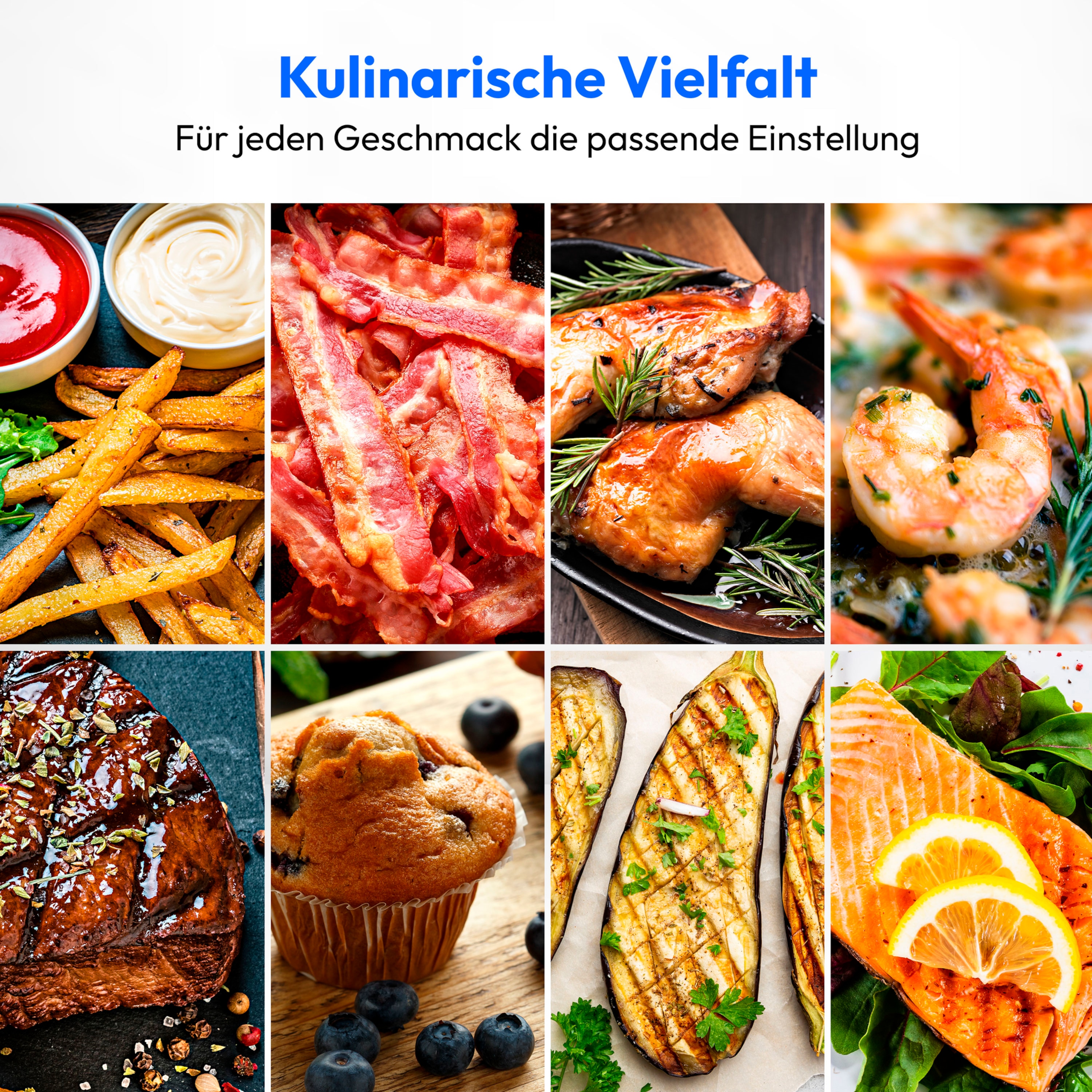 MEDION® LIFE® E20 L Heißluftfritteuse (MD 10711), ölfreies Frittieren, 3,2 L Korbvolumen, 1.400W Leistung