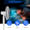 MEDION® LIFE P21 SF Standventilator mit Fernbedienung (MD 12069), 3 Geschwindigkeitsstufen, 3 Modi, verstellbare Höhe, 85° horizontale Oszillation, Timerfunktion