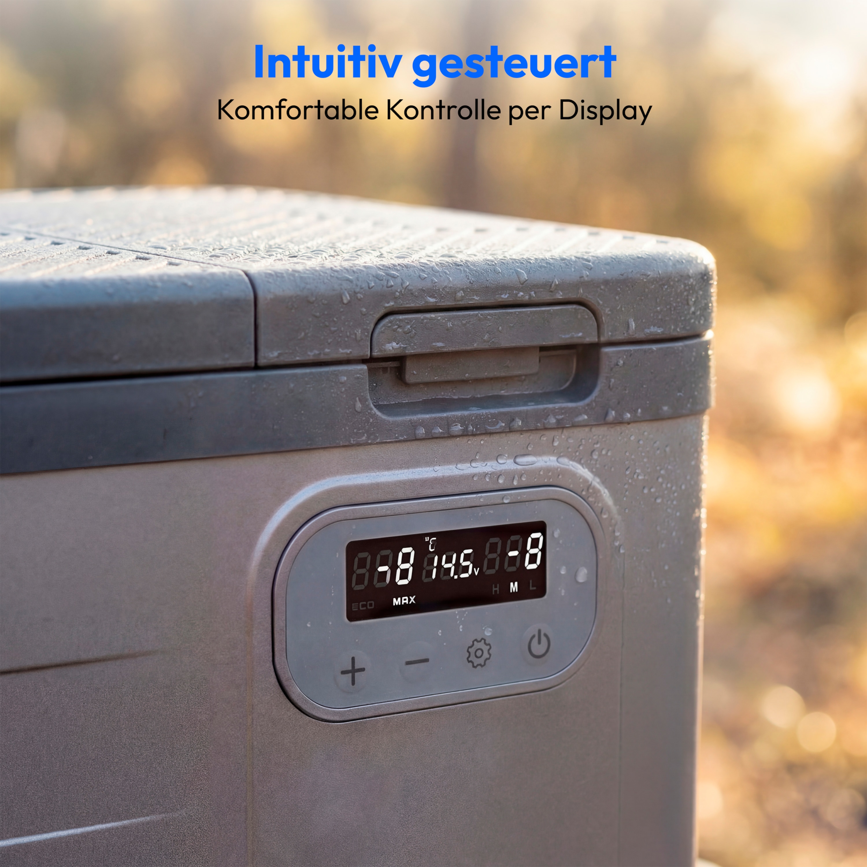 MEDION® LIFE Kompressor Kühlbox MD370026, Duale Kühlzonen bis −20 °C, 36 L Kapazität, 12 V 24 V 230 V, Aluminium Design