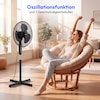 MEDION® LIFE E10 SF Standventilator mit Fernbedienung (MD 18795), 3 Geschwindigkeitsstufen, verstellbarer Höhe, Schwenkfunktion, Timer-Funktion