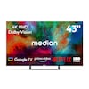 MEDION® LIFE MD 843401 Google TV™ (2026), 108 cm (43'') Ultra HD Display, HDR (High Dynamic Range), Dolby Vision®, MEMC, Bluetooth®, PVR ready, Netflix, Prime Video, Disney+, App Store
