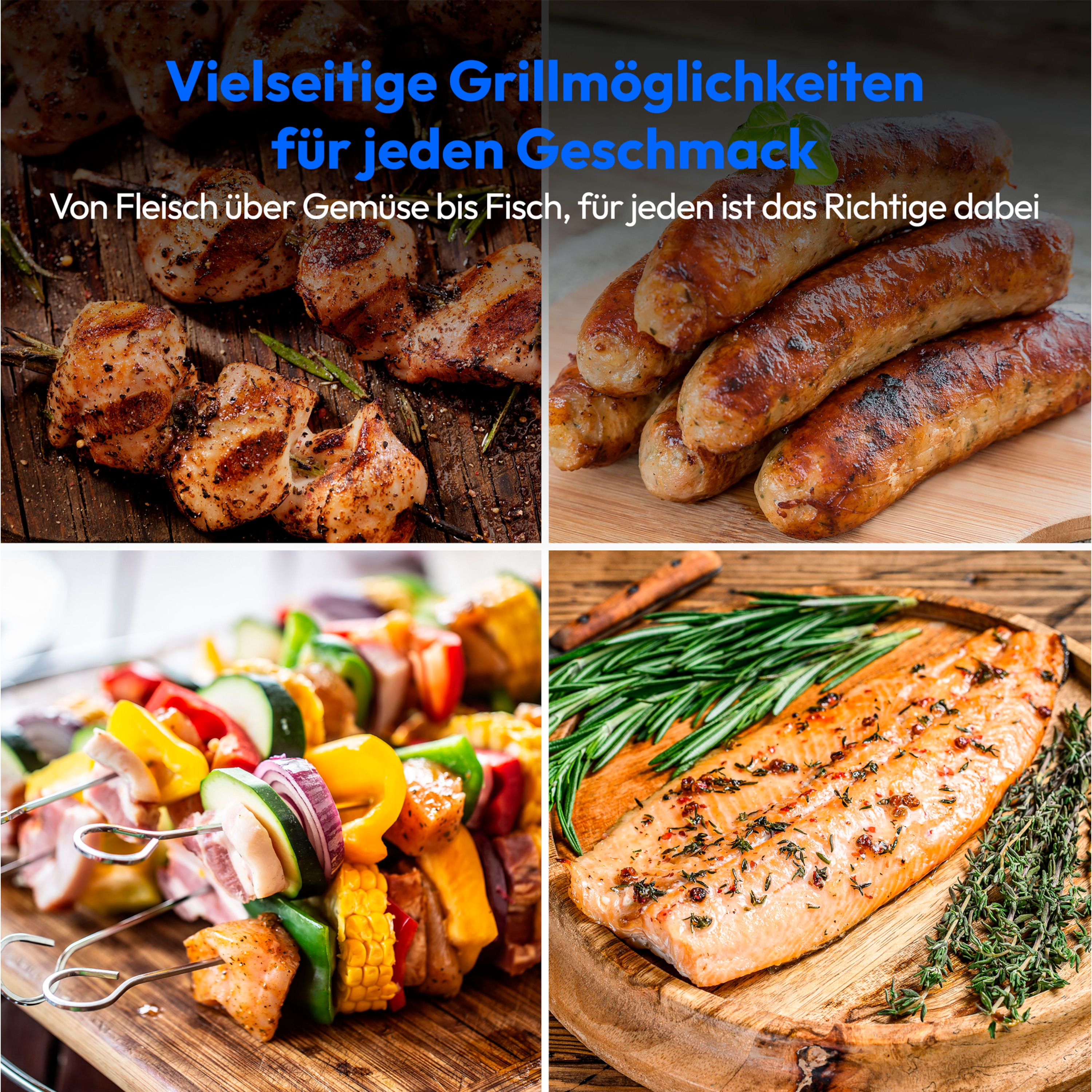 MEDION® LIFE Tischgrill mit Dual-Zonen-System (MD12027), 2,400 Watt, 2 abnehmbare Platten, LED-Statusanzeige (weiß, rot, grün), IPX4-Schutz