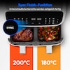 MEDION® LIFE® P20 XXL Twin Matt Doppelzonen-Heißluftfritteuse MD11760, 100 Rezepte in der Life+ App, 2 separate Garzonen, 9 Automatikprogramme, 8,7 L Gesamt-Nutzinhalt, 2.600 Watt, Temperatur einstellbar bis 200 °C