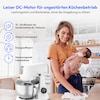 MEDION® LIFE Digitale Küchenmaschine MD12600, 800 W Gleichstrommotor, Energiesparend, Ultraleise, Digitales Sensor-Touch-Display, 4,6 L Edelstahlschüssel, Inkl. Fleischwolf