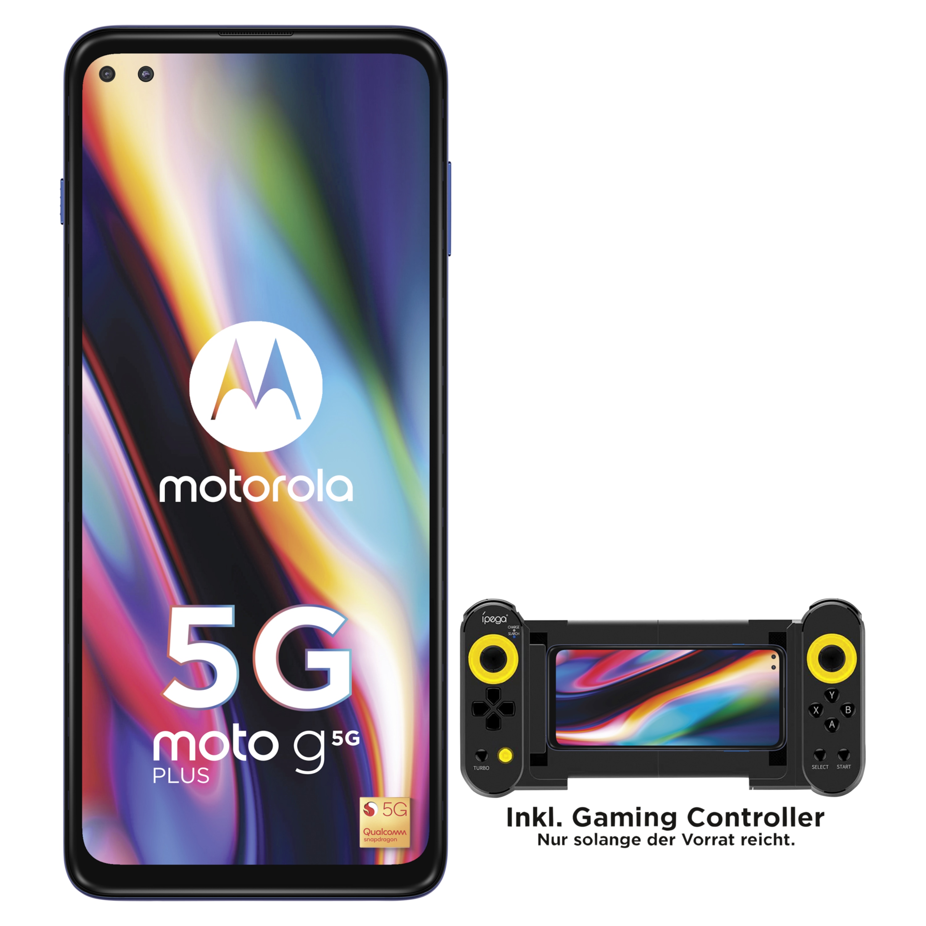 MOTOROLA moto g 5G plus Smartphone, 17 cm (6,7") FHD+ Display, Android™ 10, 64 GB Speicher, 4 GB Arbeitsspeicher, Octa-Core-Prozessor, Bluetooth® 5.0, 5G LTE + G Controller - ARTIKELSET