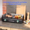 MEDION® LIFE Tischgrill mit Dual-Zonen-System (MD12027), 2,400 Watt, 2 abnehmbare Platten, LED-Statusanzeige (weiß, rot, grün), IPX4-Schutz