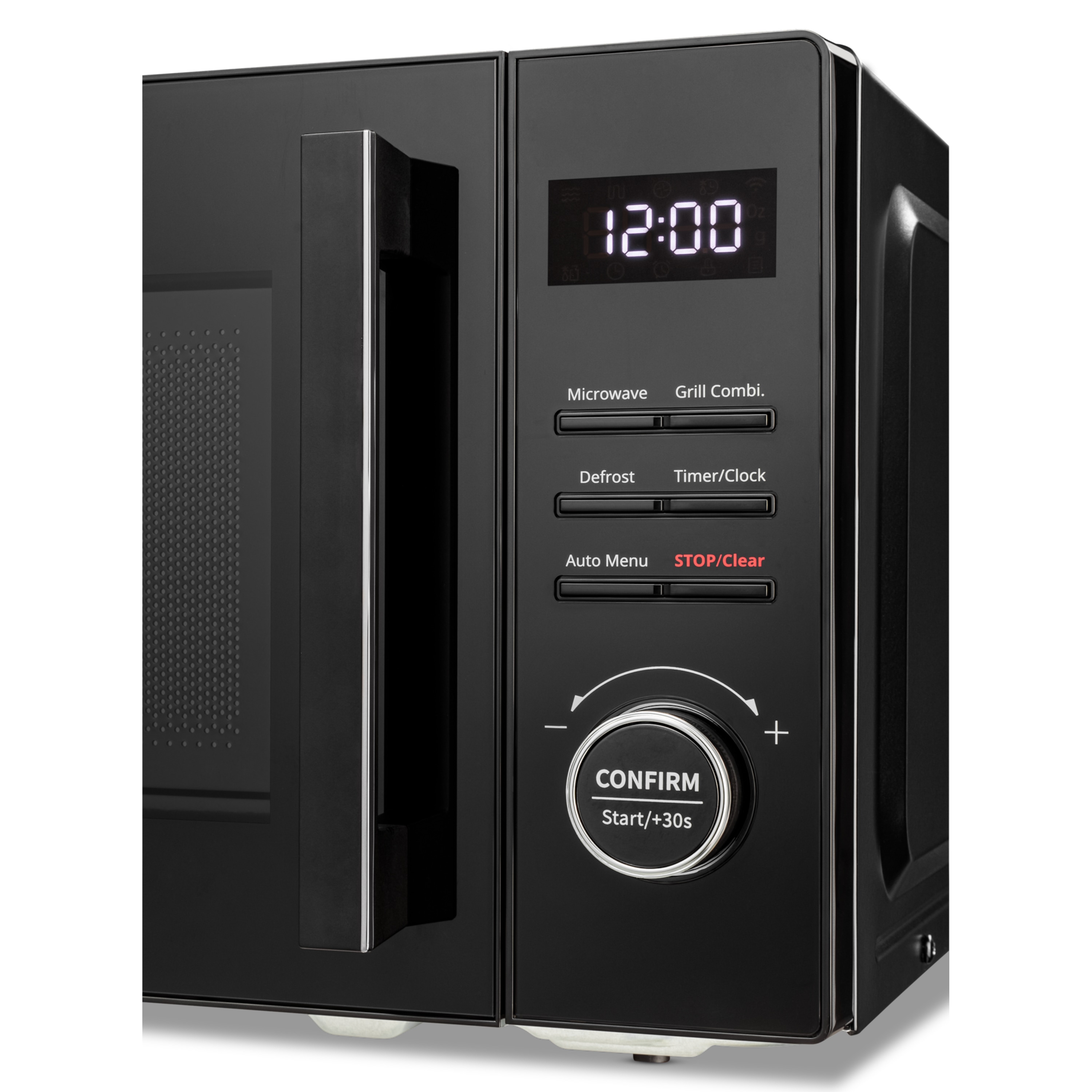 MEDION® LIFE® 2 in 1 Mikrowelle MD12021, 800 Watt Mikrowellenleistung, 1000 Watt Grillleistung, 9 Automatikprogramme, 20 L Kapazität, 5 Leistungsstufen, digitaler 95 min. Timer, Auftaufunktion