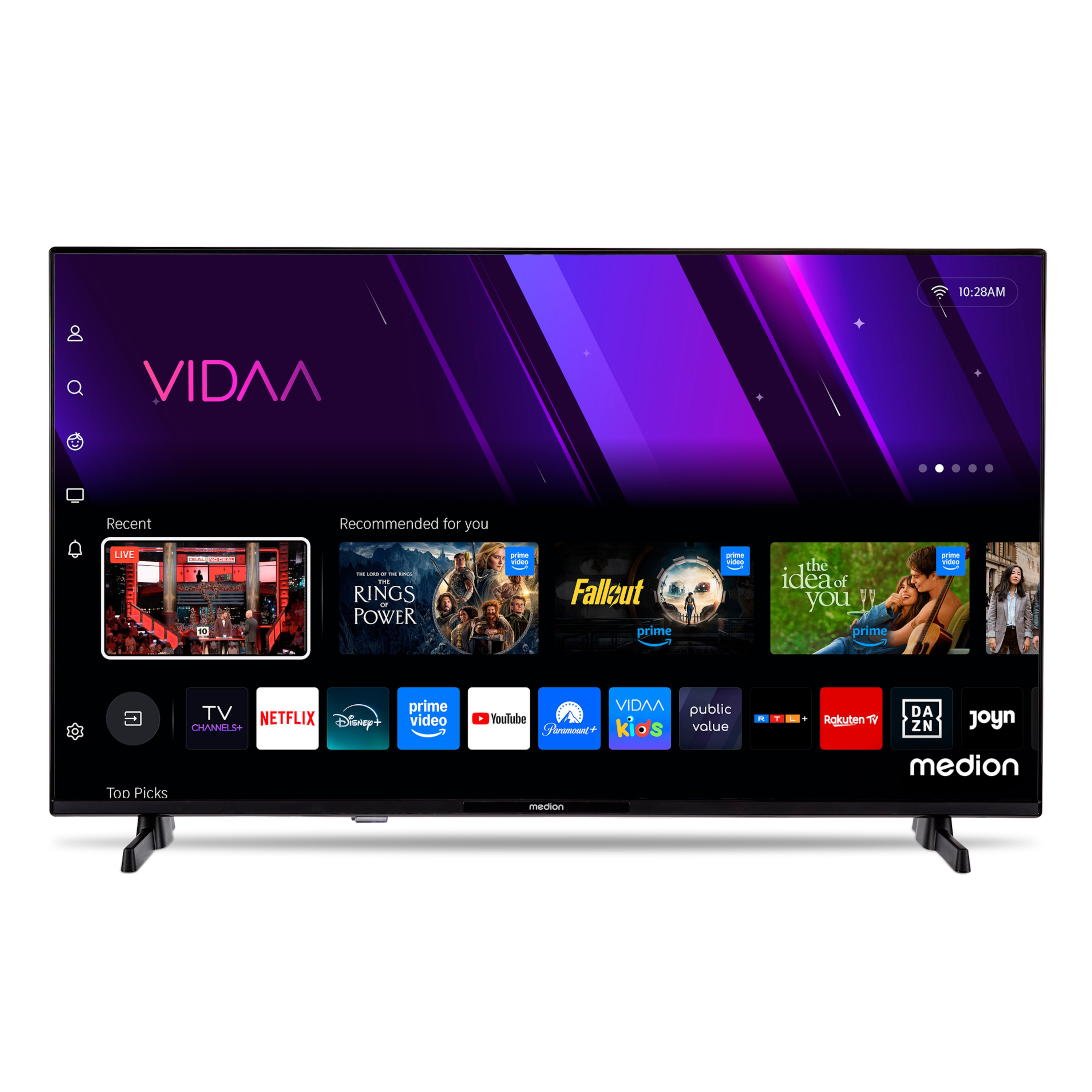 MEDION® LIFE® P8402501 (MD 840101) Smart-TV, 100,3 cm (40'') FHD Display, HDR, PVR ready, Bluetooth®, VIDAA App Store, NETFLIX, Disney+, Paramount+ & Amazon Prime Video App