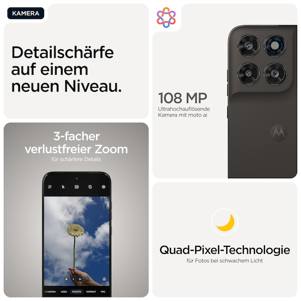 MOTOROLA moto g77, 256 GB, Pantone Black Olive (XT2621-4)