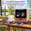 MEDION® LIFE Mini-Geschirrspüler DWT20 (MD37763) bronze, für 2 Gedecke, 6 Reinigungsprogramme, Startzeitvorwahl
